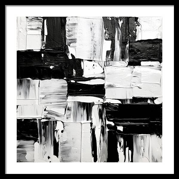 Monochrome Mosaic - Framed Print