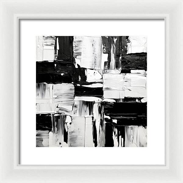Monochrome Mosaic - Framed Print