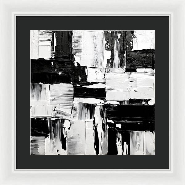 Monochrome Mosaic - Framed Print