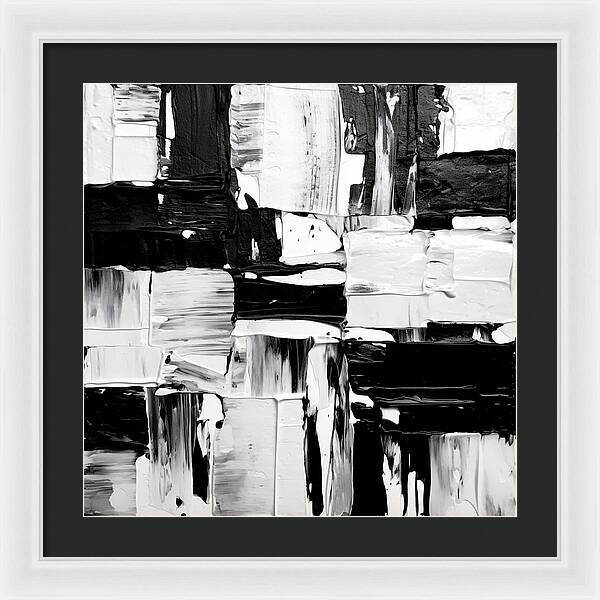 Monochrome Mosaic - Framed Print
