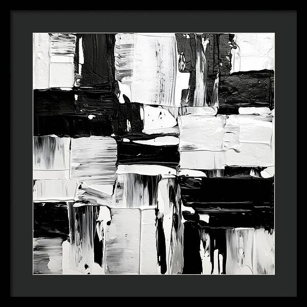 Monochrome Mosaic - Framed Print