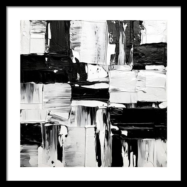 Monochrome Mosaic - Framed Print