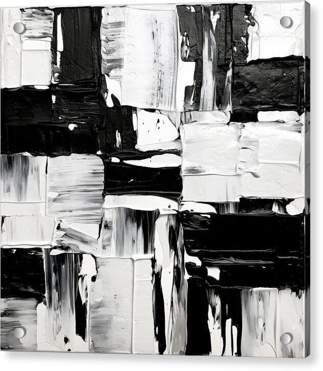 Monochrome Mosaic - Acrylic Print