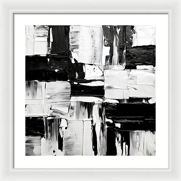 Monochrome Mosaic - Framed Print