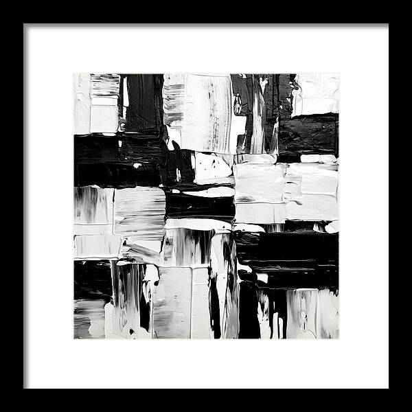 Monochrome Mosaic - Framed Print