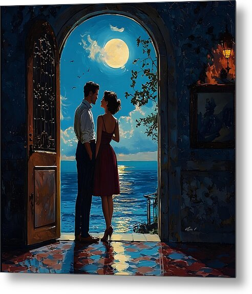 Moonlit Whispers - Metal Print