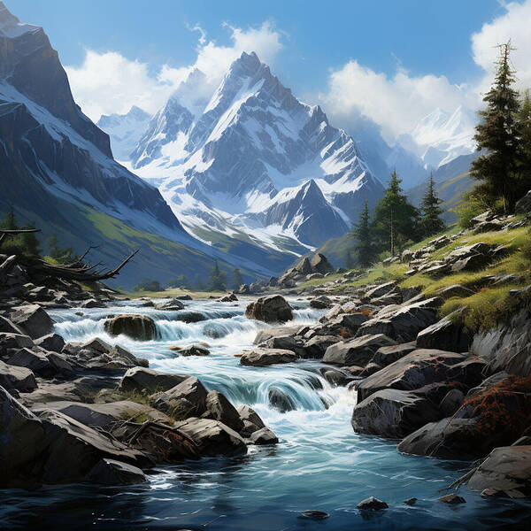 Mountain Stream - Art Print