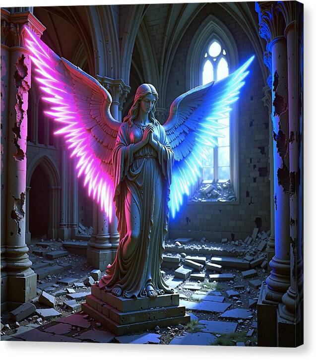 Neon Angel - Canvas Print