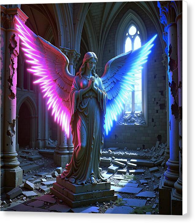 Neon Angel - Canvas Print