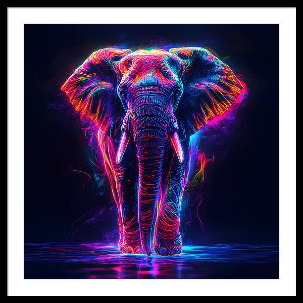 Neon Majesty - Framed Print