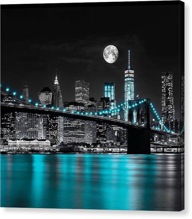 Neon Reflections - Canvas Print