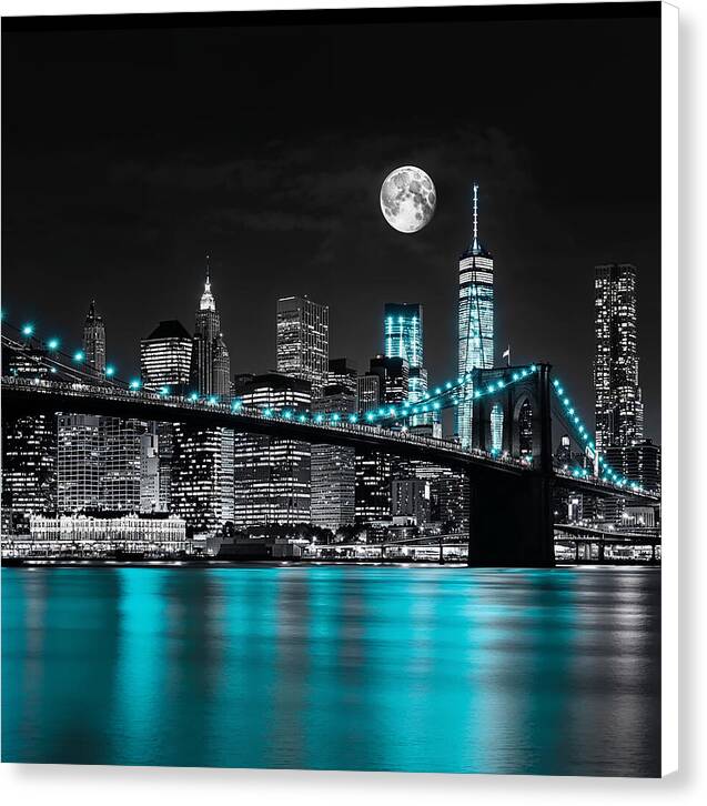 Neon Reflections - Canvas Print