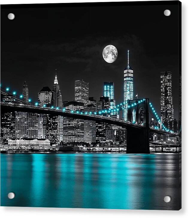 Neon Reflections - Acrylic Print