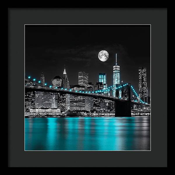 Neon Reflections - Framed Print