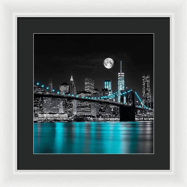 Neon Reflections - Framed Print