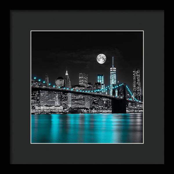 Neon Reflections - Framed Print