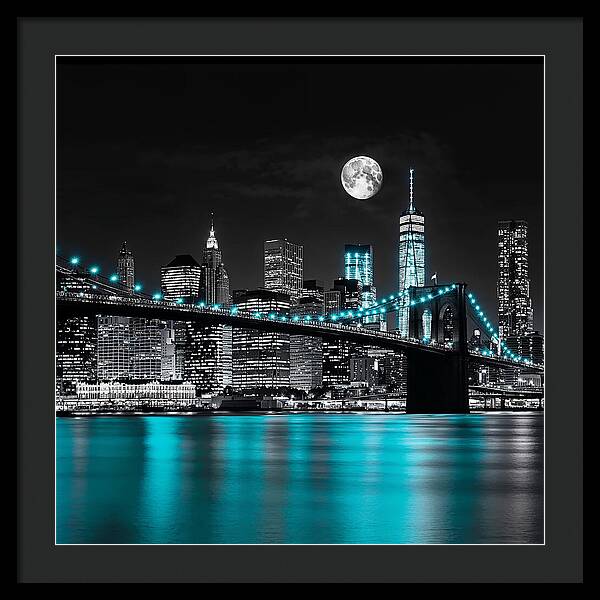Neon Reflections - Framed Print
