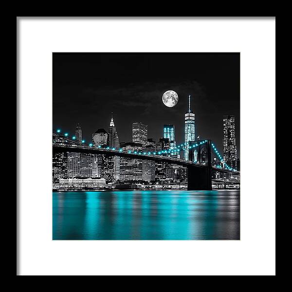 Neon Reflections - Framed Print