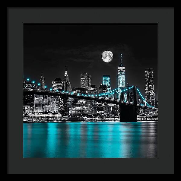 Neon Reflections - Framed Print