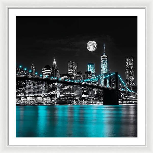 Neon Reflections - Framed Print