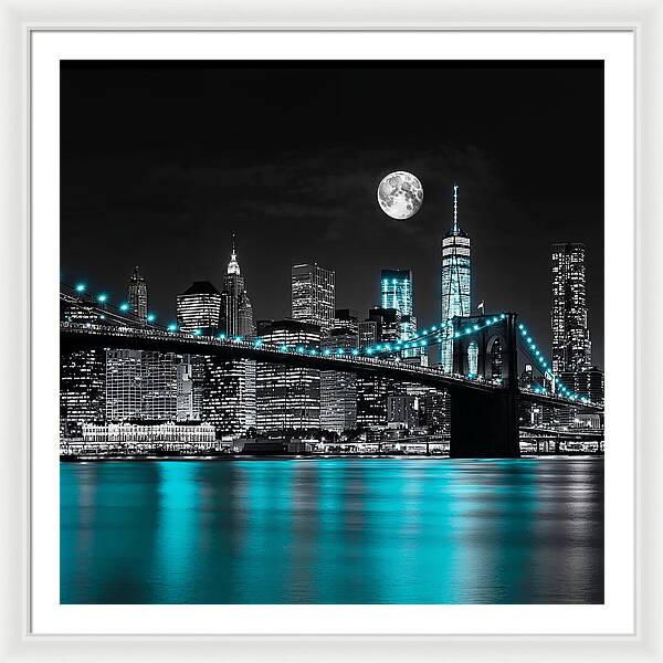 Neon Reflections - Framed Print