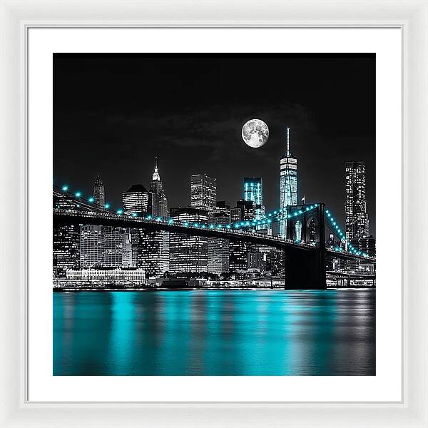 Neon Reflections - Framed Print