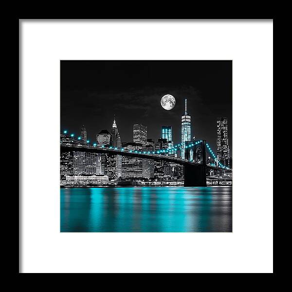 Neon Reflections - Framed Print