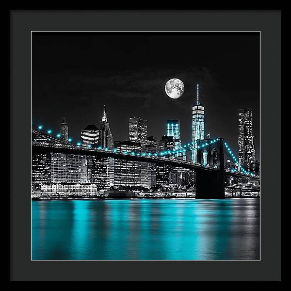Neon Reflections - Framed Print