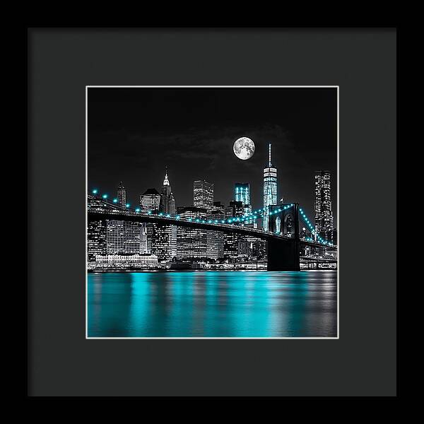 Neon Reflections - Framed Print