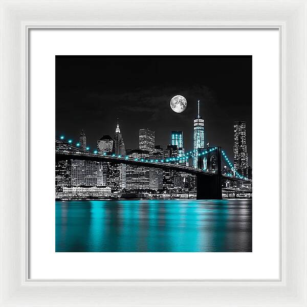 Neon Reflections - Framed Print