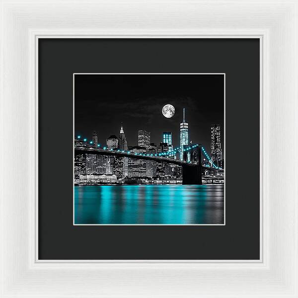 Neon Reflections - Framed Print