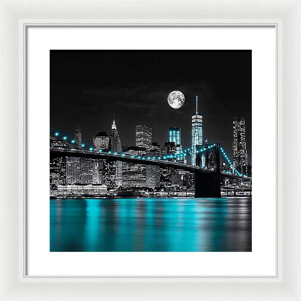Neon Reflections - Framed Print