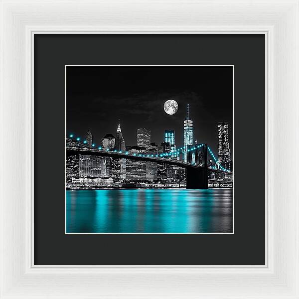 Neon Reflections - Framed Print