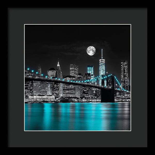 Neon Reflections - Framed Print