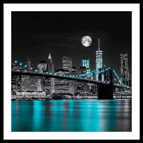 Neon Reflections - Framed Print