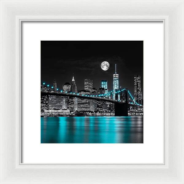 Neon Reflections - Framed Print