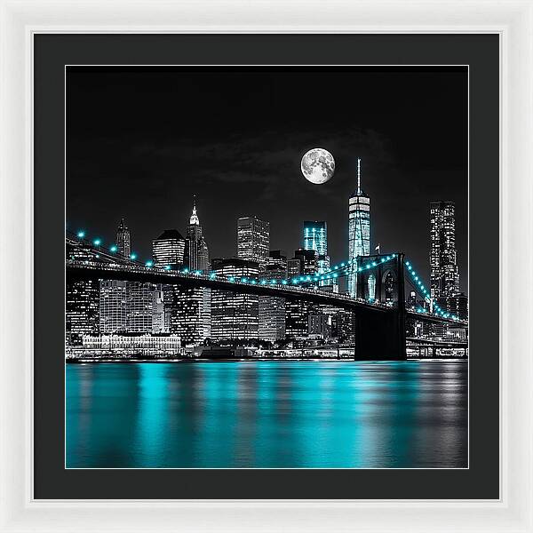 Neon Reflections - Framed Print