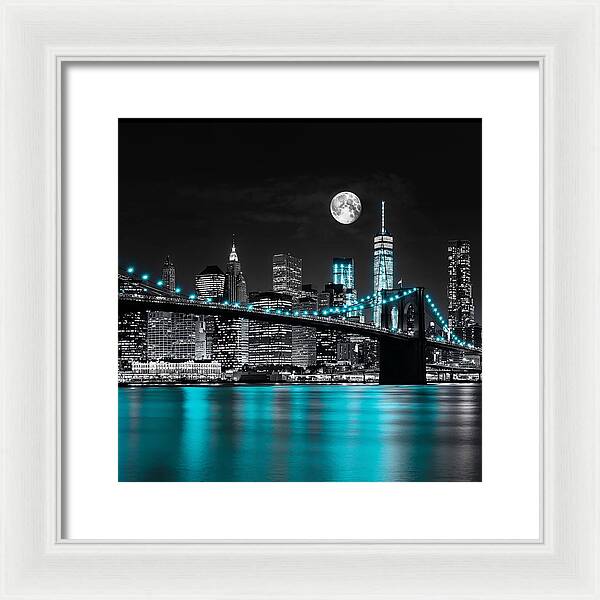 Neon Reflections - Framed Print