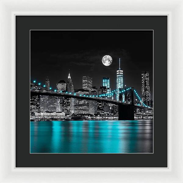 Neon Reflections - Framed Print