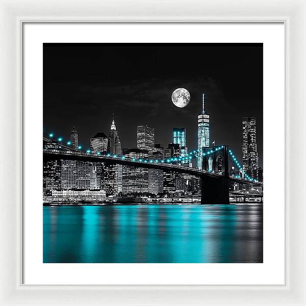 Neon Reflections - Framed Print
