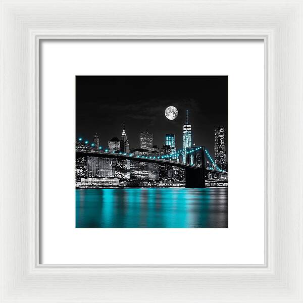 Neon Reflections - Framed Print