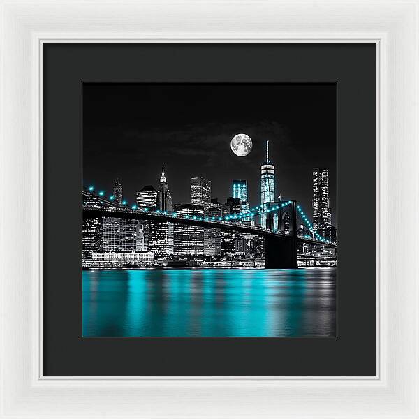 Neon Reflections - Framed Print
