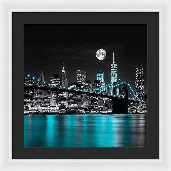 Neon Reflections - Framed Print