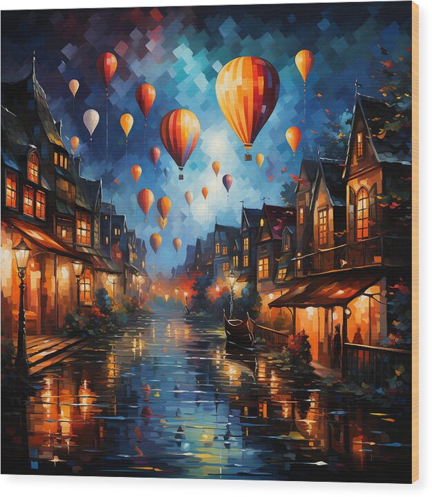 Nightfire Ascension - Wood Print