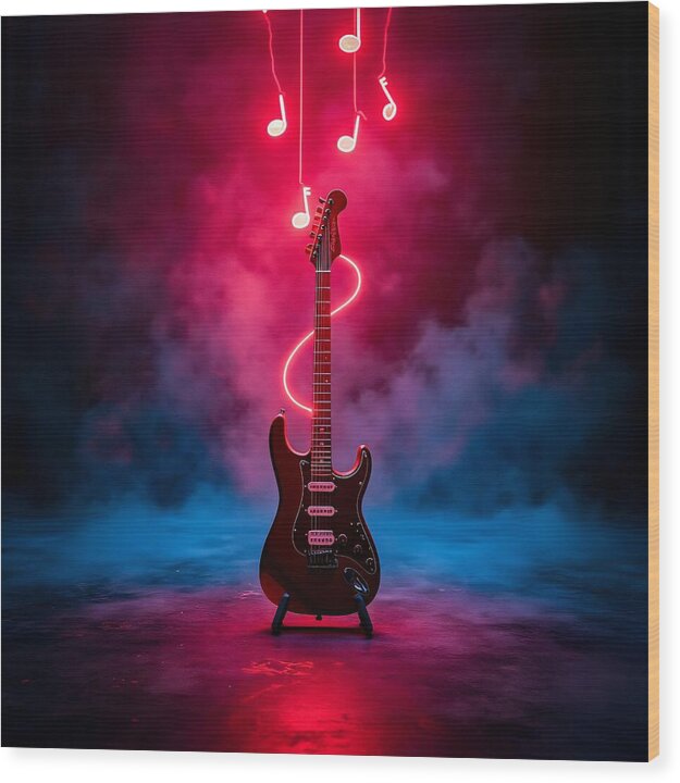 Notes of Fire - Wood Print