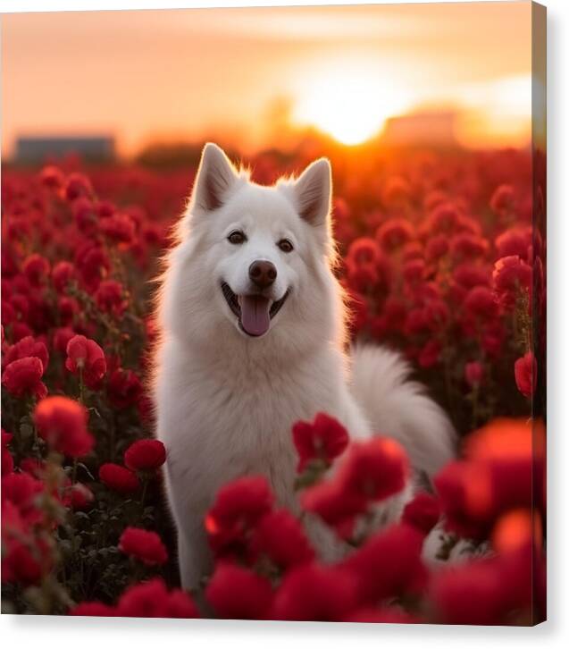 Petals and Paws - Canvas Print