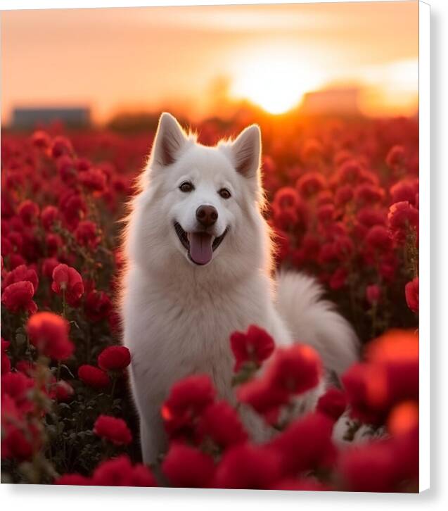 Petals and Paws - Canvas Print