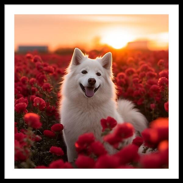 Petals and Paws - Framed Print