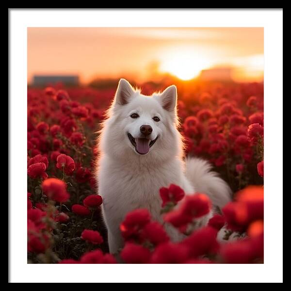 Petals and Paws - Framed Print