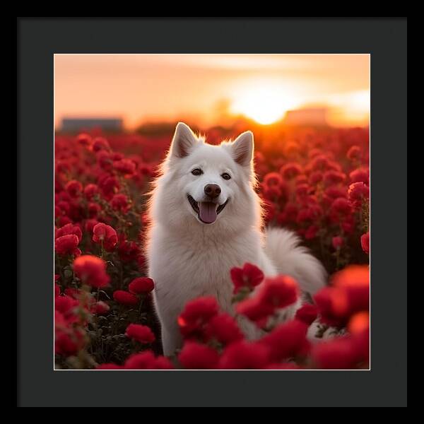 Petals and Paws - Framed Print